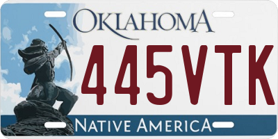 OK license plate 445VTK