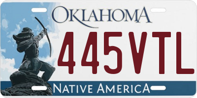 OK license plate 445VTL