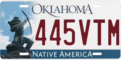 OK license plate 445VTM