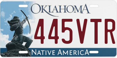 OK license plate 445VTR