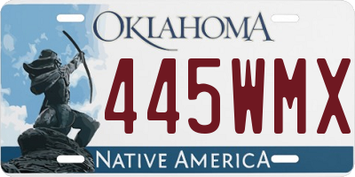 OK license plate 445WMX