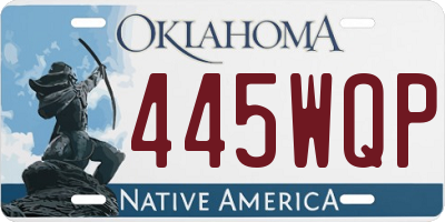 OK license plate 445WQP