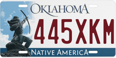 OK license plate 445XKM