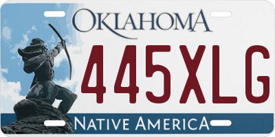 OK license plate 445XLG