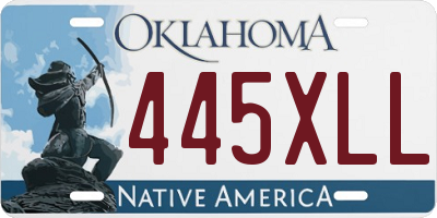 OK license plate 445XLL