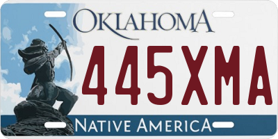 OK license plate 445XMA