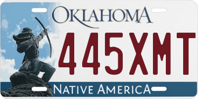 OK license plate 445XMT