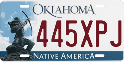 OK license plate 445XPJ
