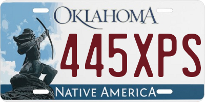 OK license plate 445XPS