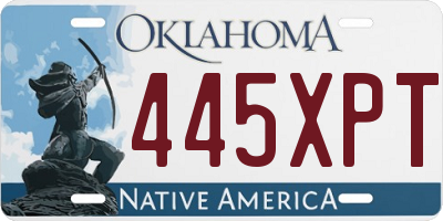 OK license plate 445XPT