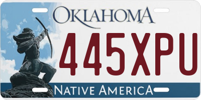OK license plate 445XPU