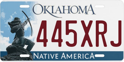OK license plate 445XRJ