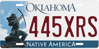 OK license plate 445XRS