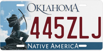 OK license plate 445ZLJ