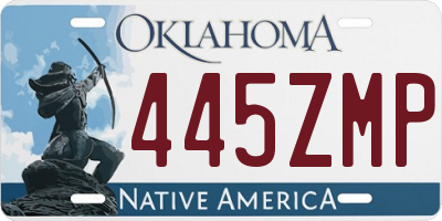 OK license plate 445ZMP