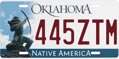 OK license plate 445ZTM