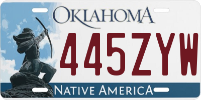 OK license plate 445ZYW