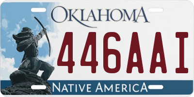 OK license plate 446AAI