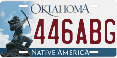 OK license plate 446ABG