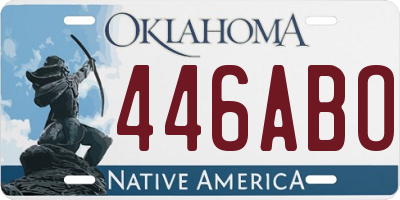 OK license plate 446ABO