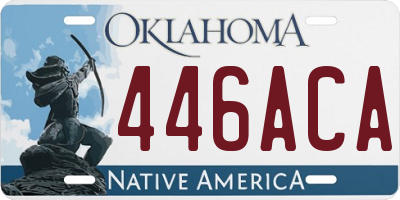 OK license plate 446ACA