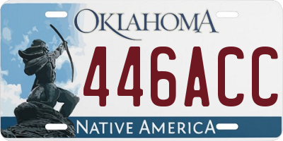 OK license plate 446ACC