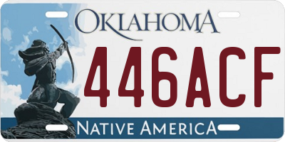 OK license plate 446ACF