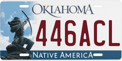 OK license plate 446ACL