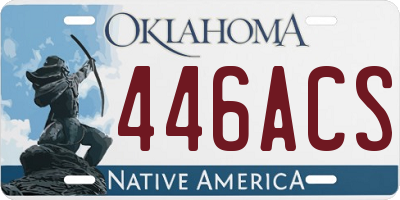 OK license plate 446ACS