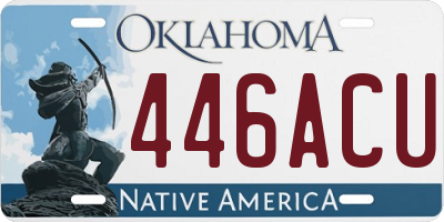 OK license plate 446ACU