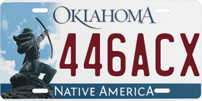 OK license plate 446ACX