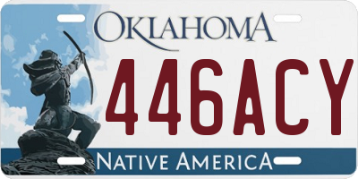 OK license plate 446ACY
