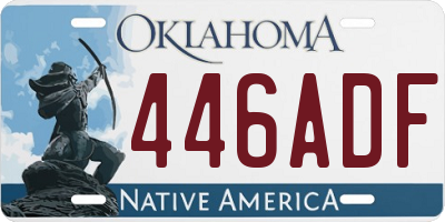 OK license plate 446ADF