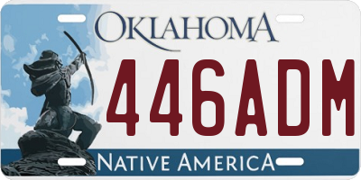 OK license plate 446ADM
