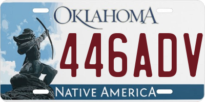 OK license plate 446ADV