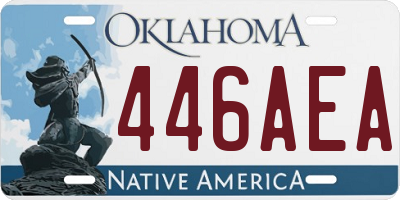 OK license plate 446AEA
