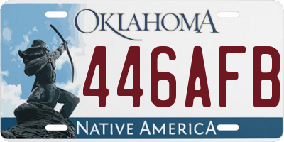 OK license plate 446AFB