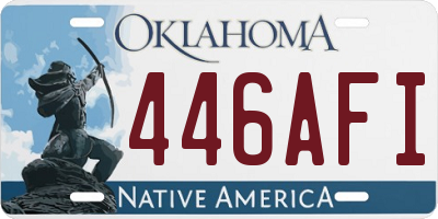 OK license plate 446AFI