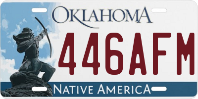 OK license plate 446AFM