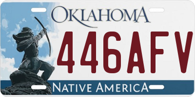 OK license plate 446AFV