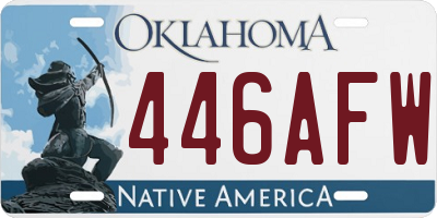 OK license plate 446AFW