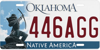 OK license plate 446AGG