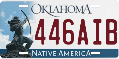 OK license plate 446AIB