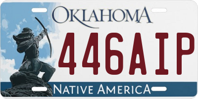 OK license plate 446AIP