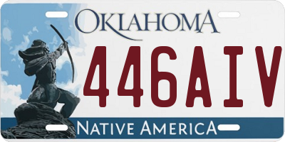 OK license plate 446AIV