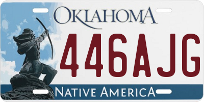 OK license plate 446AJG
