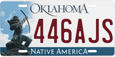 OK license plate 446AJS