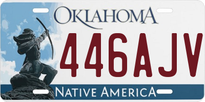 OK license plate 446AJV