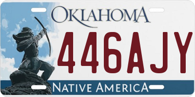 OK license plate 446AJY