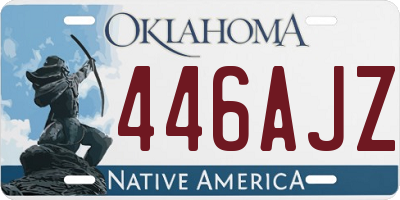 OK license plate 446AJZ
